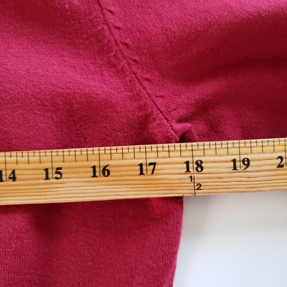 Bamboo Traders Burgundy Womens Cardigan fitted waist  3/4" Sleeve Size Small - Picture 10 of 11